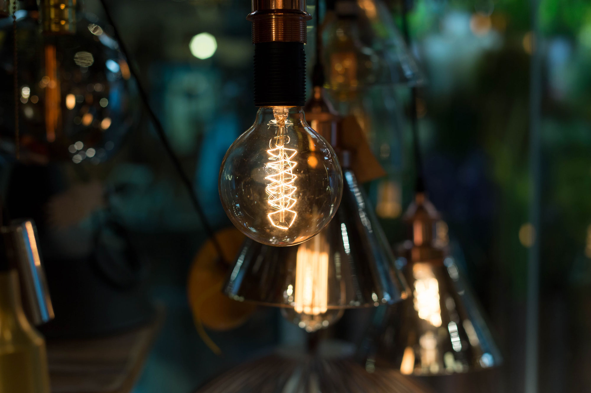 Mood lighting vintage bulbs